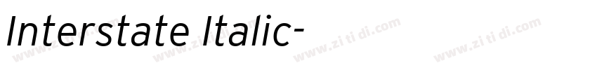 Interstate Italic字体转换